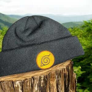 Naruto Shippuden Beanie Hat Ripple Junction Trawler Fisherman Hidden Leaf Symbol